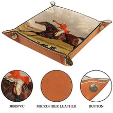 Load image into Gallery viewer, Dice Tray Famous Fox Hunt Dice Rolling Tray Holder Storage Box for RPG D&amp;D Dice Tray and Table Games, Double Sided Folding Portable PU Leather
