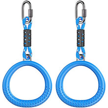 Load image into Gallery viewer, Dolibest 2 Pack of Ninja Gymnastic Rings, Monkey Ring Outdoor Backyard Ninja Accessories Set,Swing Bar Rings Obstacle Course for Training Equipment for Kids,1000LB Capacity

