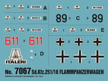 Load image into Gallery viewer, Italeri Models SD.KFZ.251/16 Flammpanzerwagen Kit

