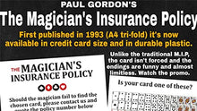 Load image into Gallery viewer, MJM The Magician&#39;s Insurance Policy by Paul Gordon - Trick
