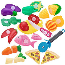 Load image into Gallery viewer, JOYIN 36 Pieces Cooking Pretend Play Toy Kitchen Cookware Playset Including Pots and Pans, Play Food, Cutting Vegetables, Toy Utensils
