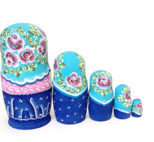 Load image into Gallery viewer, BuyRussianGifts Russian Nesting Doll Princess Hand Painted 5 Piece Set
