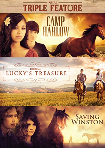 Pure Flix Entertainment DVD-Triple Feature: Camp Harlow/Lucky's Treasure/Saving Winston (3 Movies)