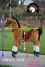 Load image into Gallery viewer, Medallion Genuine My Pony Ride On Real Walking Horse for Children 3 to 6 Years Old or Up to 65 Pounds (Color Small Brown Horse) for Boys and Girls
