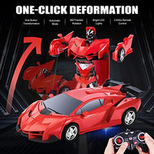 Load image into Gallery viewer, Subao Remote Control Car Kids Transform Robot RC Cars 2.4GHz RC Robot Car with One-Button Deformation 360 Rotating and Drifting Remote Car Toys for Boys Girls Age 4-7 8-12 Birthday Xmas Gift (Red)
