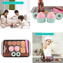 Load image into Gallery viewer, ELitao Cookie Play Food Set, Play Food for Kids Kitchen - Toy Food Accessories - Toy Foods with Play Baking Cookies and Cupcakes Plastic Food for Pretend Play, Kids Toddler Childrens Birthday Gifts
