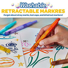 Load image into Gallery viewer, Crayola Washable Markers with Retractable Tips, Clicks, School Supplies, Art Markers, 10 Count
