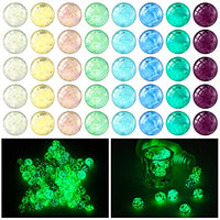 48 Pieces Marbles Glow in The Dark Marbles for Kids Mixed Colors Luminous Glass Marbles Runs for Kids Marble Games DIY and Home Decoration (1 cm/ 0.4 Inch)