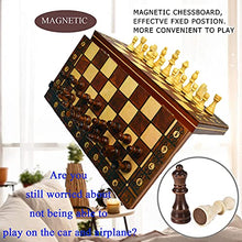Load image into Gallery viewer, Three in One Magnetic Travel Portable Chess Board Set Game Folding Chess Backgammon Checkers Sets for Adults Unique (290x290x20 mm)
