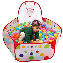 Load image into Gallery viewer, NUOBESTY 1M Kids Ball Pit Toddlers Tent Playpen with Basketball Hoop and Zippered Storage Bag for Pets Indoor Outdoor Playing

