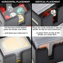 Load image into Gallery viewer, Quiver Time Blue Citadel Deck Block Card Storage Box, Stores and Organizes Cards, Dice and Tokens, Custom Deckbox Divider
