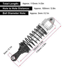 Load image into Gallery viewer, Tbest Rear Shock Absorber,Aluminium Alloy Shock Struts Damper Fit for ECX 2WD 1/10 RC Car(Silver B-ECX1096S) Car Model Accessories
