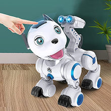 Load image into Gallery viewer, Dollox Remote Control Robot Dog RC Puppy Interactive Programmable Intelligent Smart Robotic Dog Toy Dancing Singing Walking Doggy Electronic Pet with Light Sound Toys for Kids 4 5 6 7 8 Years Old
