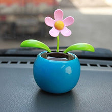 Load image into Gallery viewer, Mosichi Solar Powered Dancing Swinging Animated Flower Toy for Car Styling Home Decoration Pink
