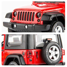 Load image into Gallery viewer, TGRCM-CZ Diecast Model Cars Toy Cars, Wrangler 1:32 Scale Alloy Pull Back Toy Car with Sound and Light Toy for Girls and Boys Kids Toys (Red)
