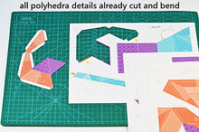 Load image into Gallery viewer, Geometric Solids - Three Pyramids for Math Lesson. Incredible Pyramids Cross-Sections. Magic Edges #32. Polyhedra 3D Paper Model Kit.
