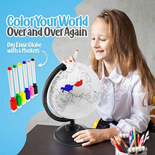 Load image into Gallery viewer, Little Chubby One 7-inch DIY Color Your Own Globe - Educational and Decorative Piece - Assorted Markers for Coloring Spinning Globe Ideal for Learning Geography and Perfect Decor for Kids Room
