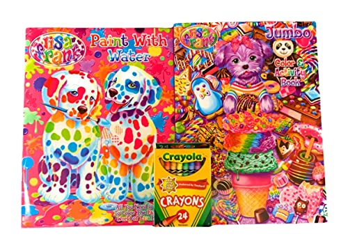 Lisa Frank Giant Coloring Activity Set Jumbo Coloring Books Doodle Design Paint With Water Crayons Princess Pearls Leopard Flirty Horse Sea Lion Cute Tiger Cub Colorful Dalmations Forrest Spotty Dotty