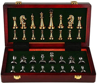 ZHLFDC Travel Chess Board Set Folding Travel Chess Board, Standard Board Set, European-Style Decoration Gift, Beginner Chess Set Suitable for Children and Adults