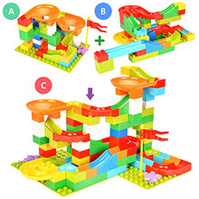 Load image into Gallery viewer, BATTOP Marble Run Building Blocks Construction Toys Set Puzzle Race Track for Kids-97 Pieces
