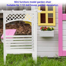 Load image into Gallery viewer, Tnfeeon 1:12 Dollhouse Mini Garden Chair Model Delicate Doll House Garden Chair Wooden Garden Decoration Accessories (White)(Garden Chair)
