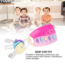 Load image into Gallery viewer, Pssopp Musical Car Key Toy Colorful Baby Smart Remote Key Toys Sound and Lights Toddlers Kids Toys for Travel Fun and Educational(Pink)
