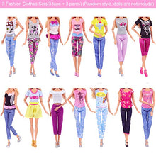Load image into Gallery viewer, Ecore Fun 41 PCS Doll Clothes and Accessories 5 Dresses 5 Fashion Skirts 5 Mini Dresses 3 Fashion Clothes Sets 3 Swimsuits 10 Hangers 10 Shoes Fashion Casual Outfits Set Perfect for 11.5 inch Dolls
