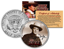 Load image into Gallery viewer, John Wayne&quot;Young Wayne&quot; JFK Kennedy Half Dollar US CoinOfficially Licensed

