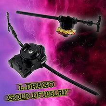 Load image into Gallery viewer, Crush Blades Metal Fusion Starter Set with 1 Battle Gold L-Drago DF105LRF, 1 Launcher, Metal Wheel, Track and Base, Duel Spinning Game for Kids Aged 6 and Above
