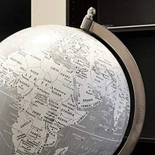 Load image into Gallery viewer, Unknown1 Nautical Desktop Globe One Size Grey Coastal Acrylic Metal Chrome Finish
