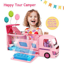 Load image into Gallery viewer, SUPER JOY Dolls Camper Playset with Pool - 50 Pieces Doll Furniture Playset with Kitchen, Swimming Pool, Bathroom | Pretend Play Toys Doll Car Dream Camper Gift for Girls (Dolls Not Included)
