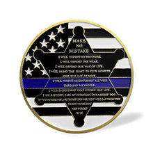 Load image into Gallery viewer, Thin Blue Line St. Michael Police Officers Challenge Coin Motto Commemorative Law Enforcement
