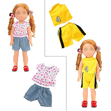 Load image into Gallery viewer, Miunana 11 pcs Doll Clothes and Accessories 14.5 inch Clothes Outfits Dresses Shoes for 14 Inch to 14.5 Inch Girl Doll Clothes
