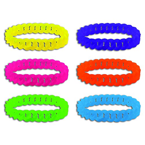 Kipp Brothers Neon Stretchy Chain Link Bracelets(Per Dozen)