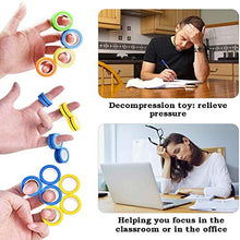 Load image into Gallery viewer, AHEYE Magnetic Rings Toys - Magnetic Fingertip Toys, Decompression Magnetic Magic Ring, Magnetic Game, Magic Toy, Magnetic Bracelet, Durable Unzip Toys Adhd Toysmagic Magnet Ring(orange)
