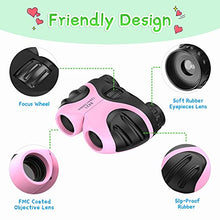 Load image into Gallery viewer, Gifts for 3-12 Year Old Girls, Kids Binoculars for Outdoor Easter Toys for 3-12 Year Old Girls Easter Christmas Xmas Stocking Stuffers Fillers Gifts for Kids Teen Girls Pink DL09
