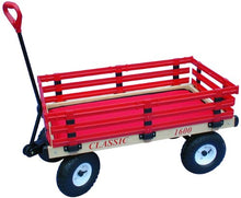 Load image into Gallery viewer, Millside Industries Classic Wood Wagon with Red Removable Poly Racks
