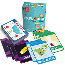 Load image into Gallery viewer, merka Educational Flashcards Bundle: Letters, Numbers, Shapes &amp; Colors Deck (58 Cards) and Explorer Deck (90 Cards)  Learning Toys/Games  Ages Toddler Through Teen  Homeschool or Classroom Use
