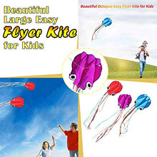 Load image into Gallery viewer, Fukasse 3 Pack Octopus Kite For Kids Easy To Fly Kids Kites Huge Kites For Adults Large Flying Kites With 138 Inch Kite String For Children Outdoor Games Activities For The Beach
