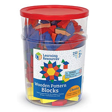 Load image into Gallery viewer, Learning Resources Wooden Pattern Blocks, Early Math Concepts, Set of 250, Ages 3+
