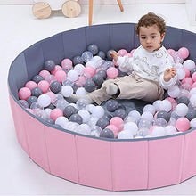 Load image into Gallery viewer, PlayMaty Kids Ball Pit - Folding Portable Baby Play Ball Pool (Balls Not Included) Double Layer Oxford Cloth Not Need to Inflate Stable Ball Pool for Toddler (Pink)
