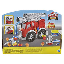 Load image into Gallery viewer, Play-Doh Wheels Fire Engine Playset with 2 Non-Toxic Modeling Compound Cans Including Water and Fire Colors, Firetruck Toy for Kids 3 and Up
