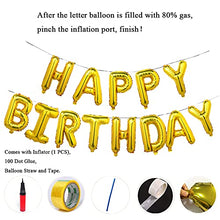 Load image into Gallery viewer, YinQin 114 PCS Luxurious Black Gold Birthday Party Decorations with Balloon Pump Dot Glue Tape, Happy Birthday Balloons Set for Party, Mens Birthday Decorations Party Supplies (Black Gold)
