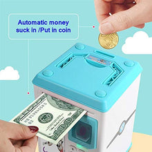 Load image into Gallery viewer, JYDQM Electronic Piggy Bank ATM Password Money Box Cash Coins Saving ATM Bank Safe Box Auto Scroll Paper Banknote Gift for Kids
