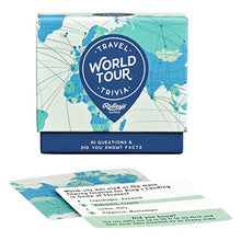 Load image into Gallery viewer, Ridley&#39;s World Tour Travel Trivia Card Game  Trivia Game for Adults and Kids  2+ Players  Includes 80 Questions and Bonus Facts  Fun Quiz Cards, Makes a Great Gift, 1 ea
