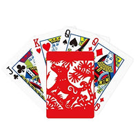 DIYthinker Paper-Cut Dog Animal China Zodiac Poker Playing Magic Card Fun Board Game