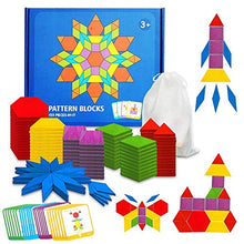 Load image into Gallery viewer, Alphabet and Number Flash Cards with Wooden ABC &amp; Wooden Pattern Blocks Set for Classroom
