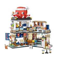 Load image into Gallery viewer, YuHuaFUShi 722pcs Japanese Street View Series Building Model, Takoyaki Shop Bricks Mini Particle DIY Building Blocks Stem Toy Kit (Not Compatible with Small Particle Bricks)
