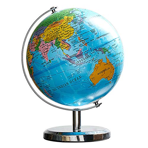 ECYC LED Light World Globe Rotating Retro Globe Gography Learning Globe World Map Kids Education Tool Home Desk Decoration