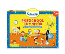 Load image into Gallery viewer, Skillmatics Educational Game: Preschool Champion (3-6 Years) | Erasable and Reusable Activity Mats with 2 Dry Erase Markers | Learning Tools for Boys and Girls 3, 4, 5, 6 Years
